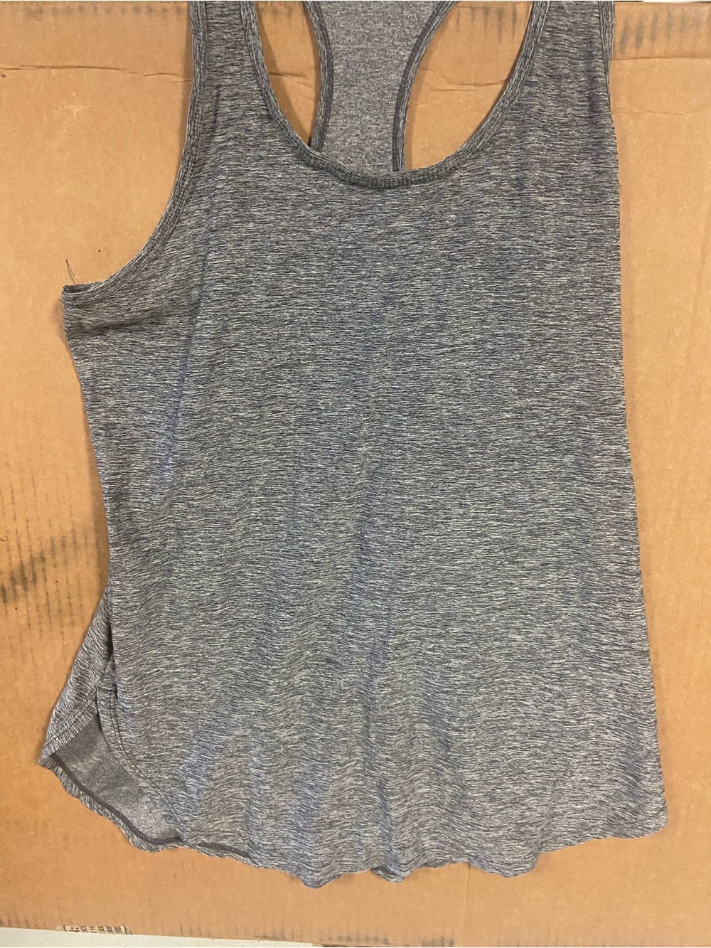 Reebok Heathered Charcoal Racerback Tank Top - Picture 2 of 4